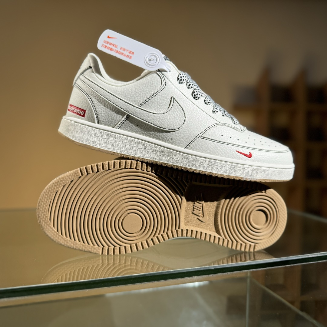 Nike Court Vision 1 LOW 低帮 板鞋 “Supreme联名——黑线生胶” 运动鞋 休闲鞋 CS5288-013