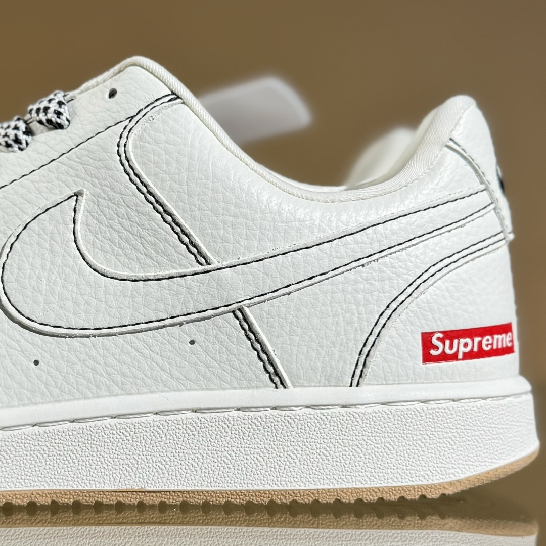 Nike Court Vision 1 LOW 低帮 板鞋 “Supreme联名——黑线生胶” 运动鞋 休闲鞋 CS5288-013