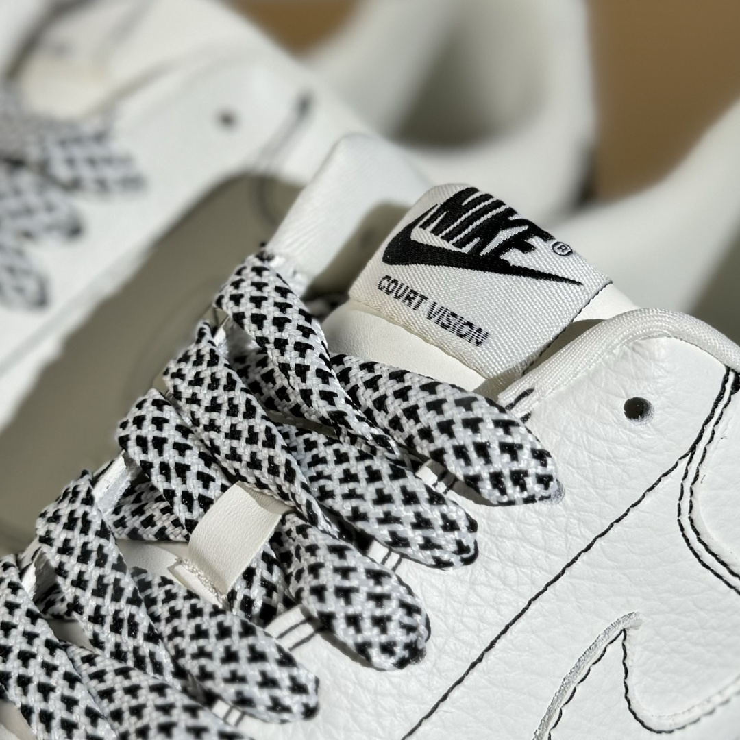 Nike Court Vision 1 LOW 低帮 板鞋 “Supreme联名——黑线生胶” 运动鞋 休闲鞋 CS5288-013