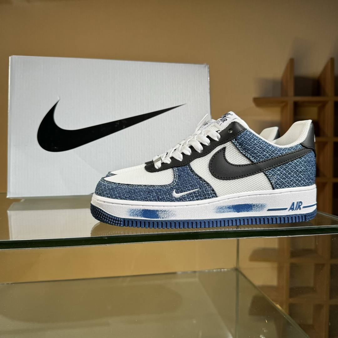 Nike Air Force 1‘07 Low 牛仔布小勾 空军一号低帮休闲板鞋 ZH0316-089