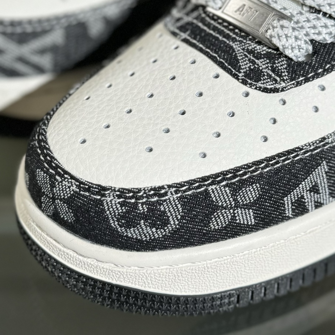 Nike Air Force 1‘07 Low LV联名 前掌黑牛仔 空军一号低帮休闲板鞋 YX5066-353