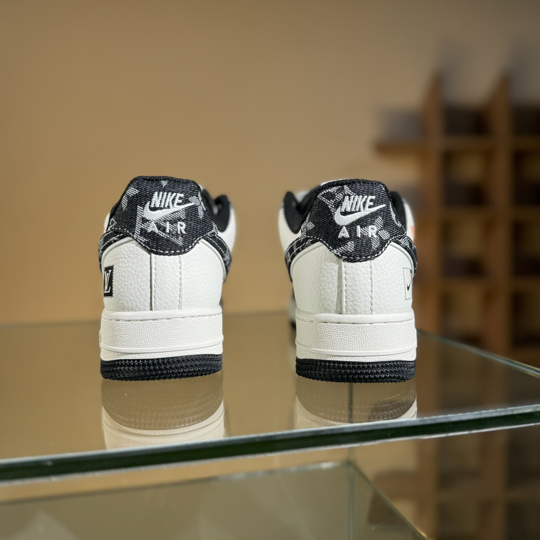 Nike Air Force 1‘07 Low LV联名 前掌黑牛仔 空军一号低帮休闲板鞋 YX5066-353