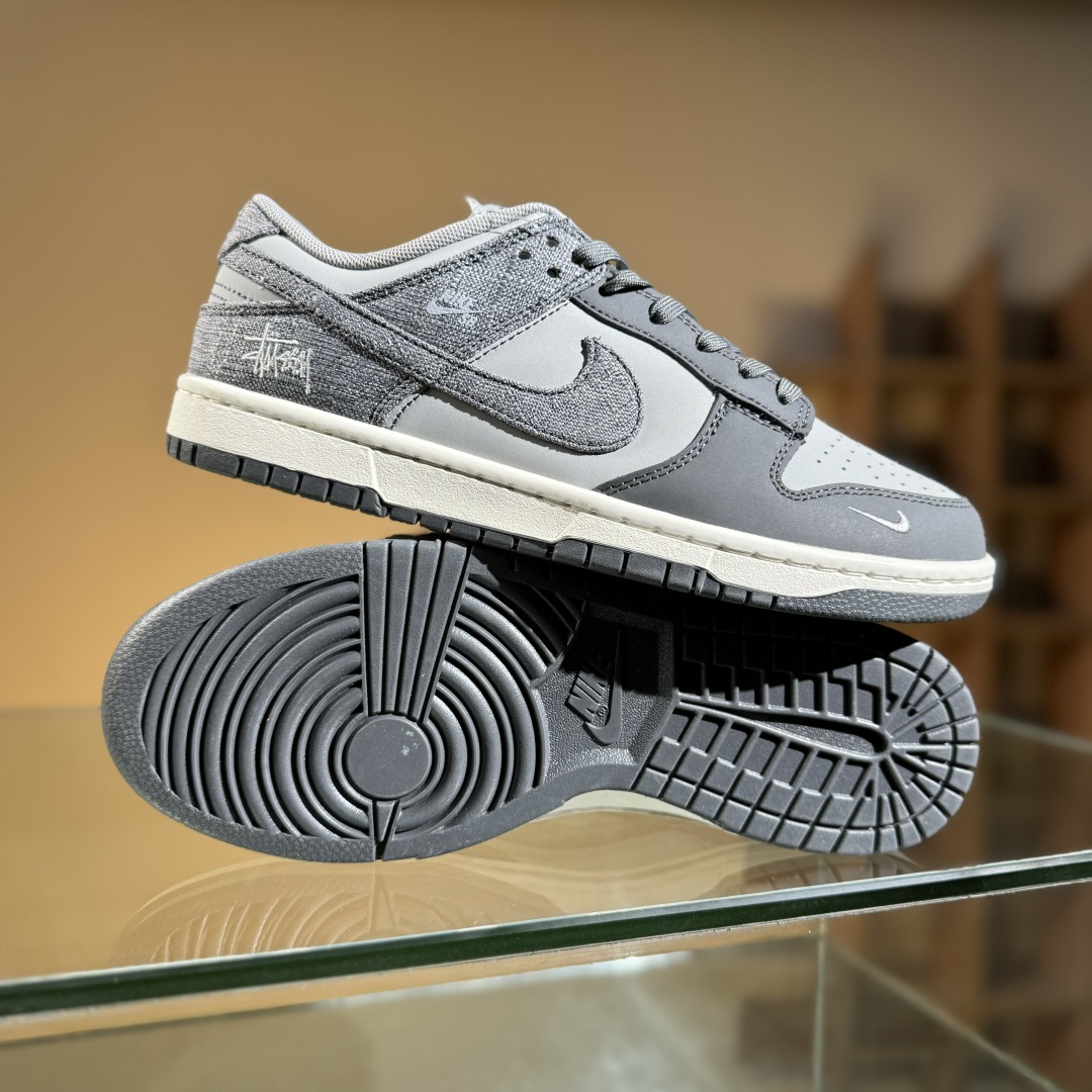 Nike SB Dunk Low x Stussy 黑灰小勾 FX1588-306