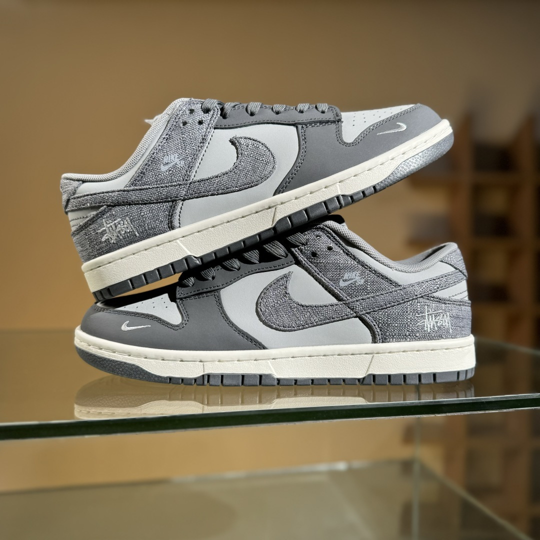 Nike SB Dunk Low x Stussy 黑灰小勾 FX1588-306