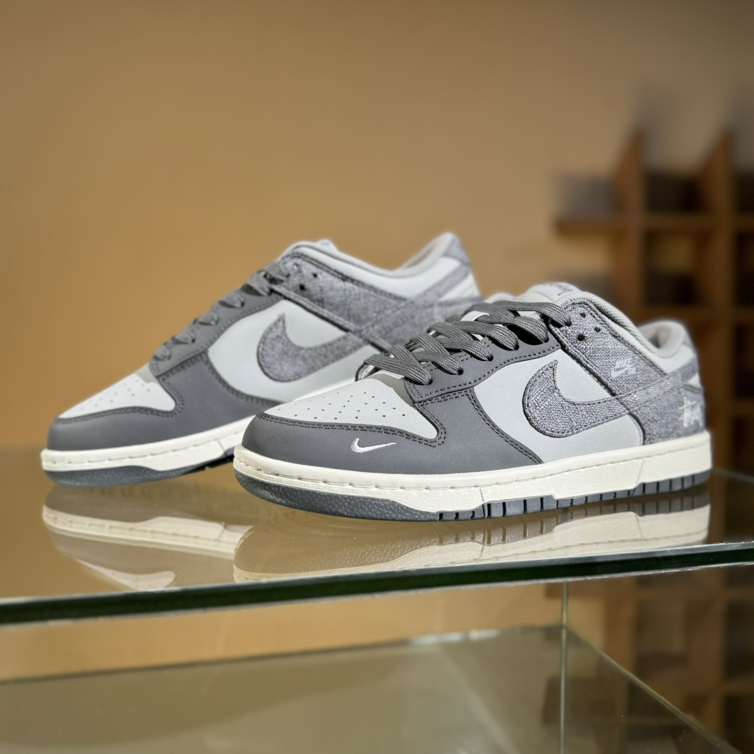 Nike SB Dunk Low x Stussy 黑灰小勾 FX1588-306