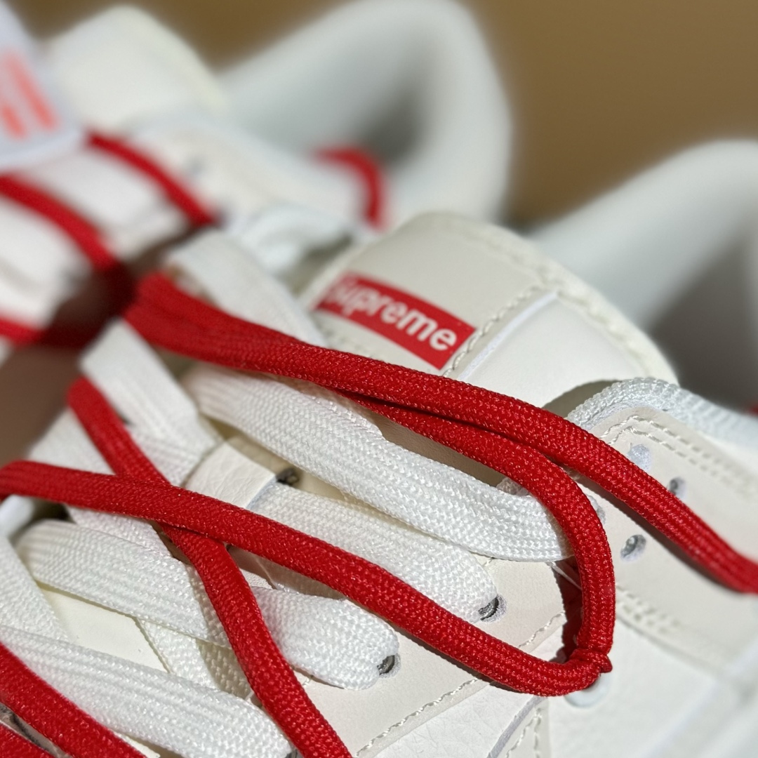 Nike SB Dunk Low Sup联名 白红绑带 周年高端定制 低帮休闲板鞋 DM6868-085