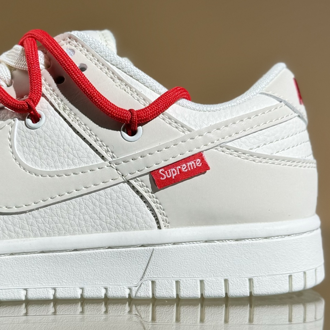 Nike SB Dunk Low Sup联名 白红绑带 周年高端定制 低帮休闲板鞋 DM6868-085