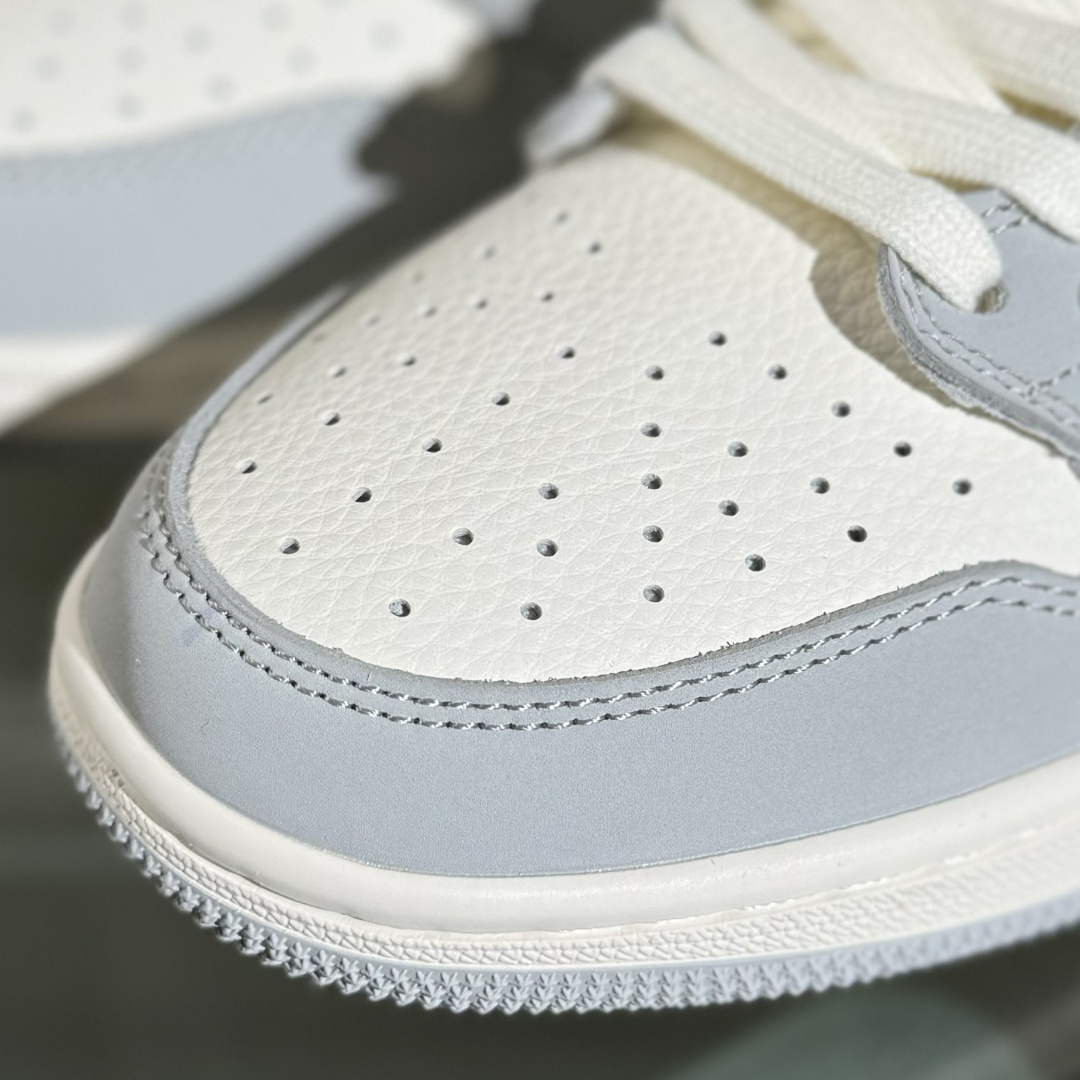 Travis Scott x Fragment Design x Air Jordan 1 Low SP AJ1 乔1 LV联名 灰绿勾 低帮文化休闲板鞋 ZH2598-166