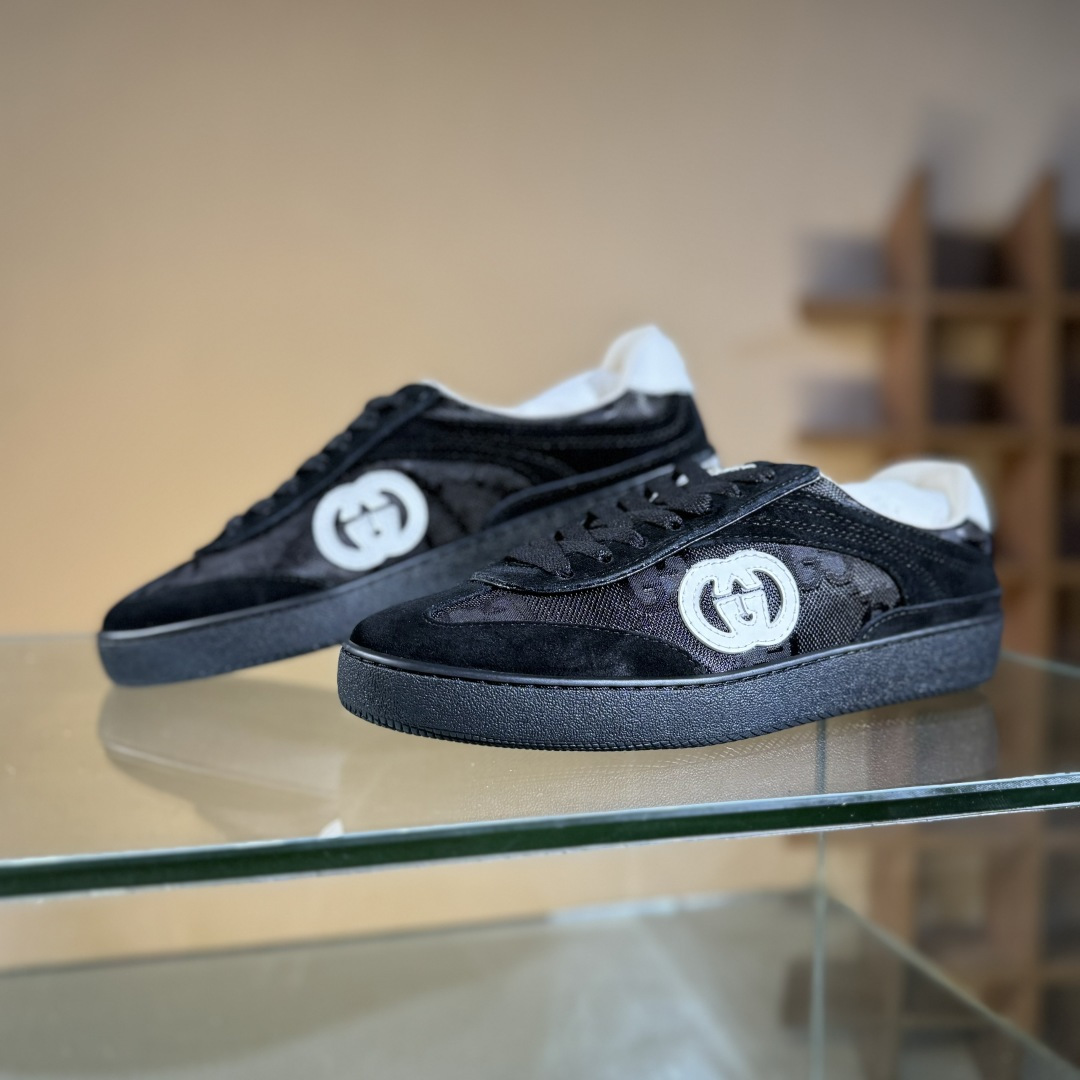 Gucci Interlocking G Suede Sneaker G74系列低帮复古百搭休闲运动板鞋