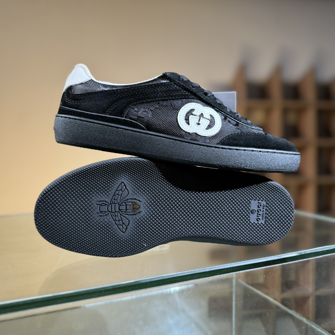 Gucci Interlocking G Suede Sneaker G74系列低帮复古百搭休闲运动板鞋