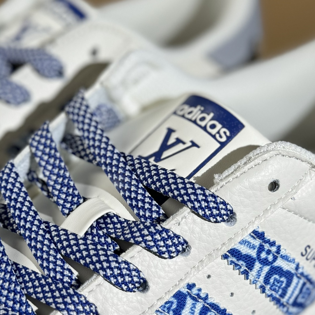 AD Originals Superstar x Louis Vuitton 白蓝满天星 AD8013