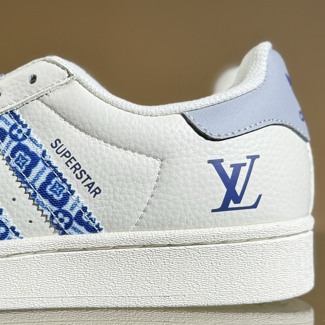 AD Originals Superstar x Louis Vuitton 白蓝满天星 AD8013