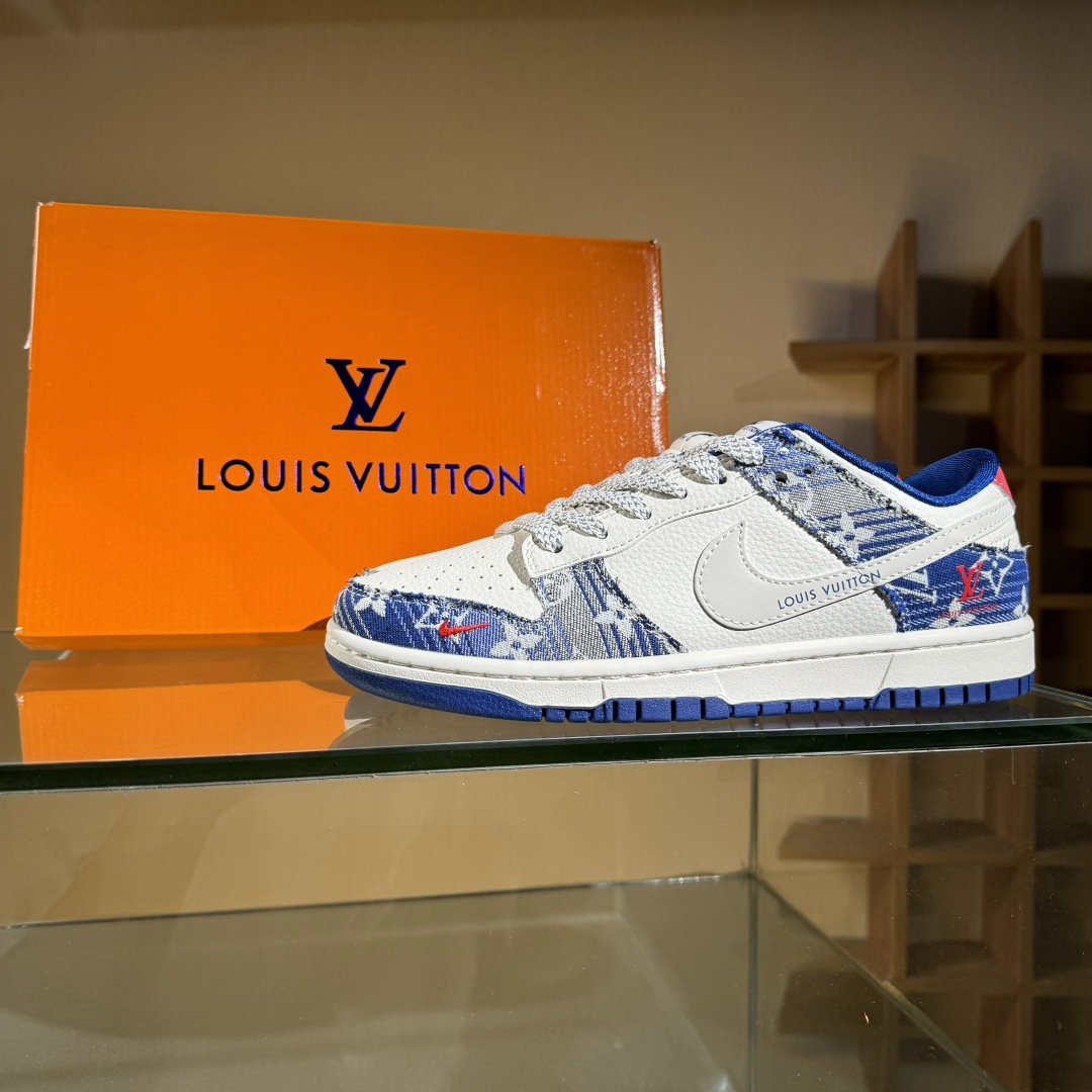 Nike SB Dunk Low 联名 LV牛仔印花 周年高端定制 低帮休闲板鞋 FC1688-234