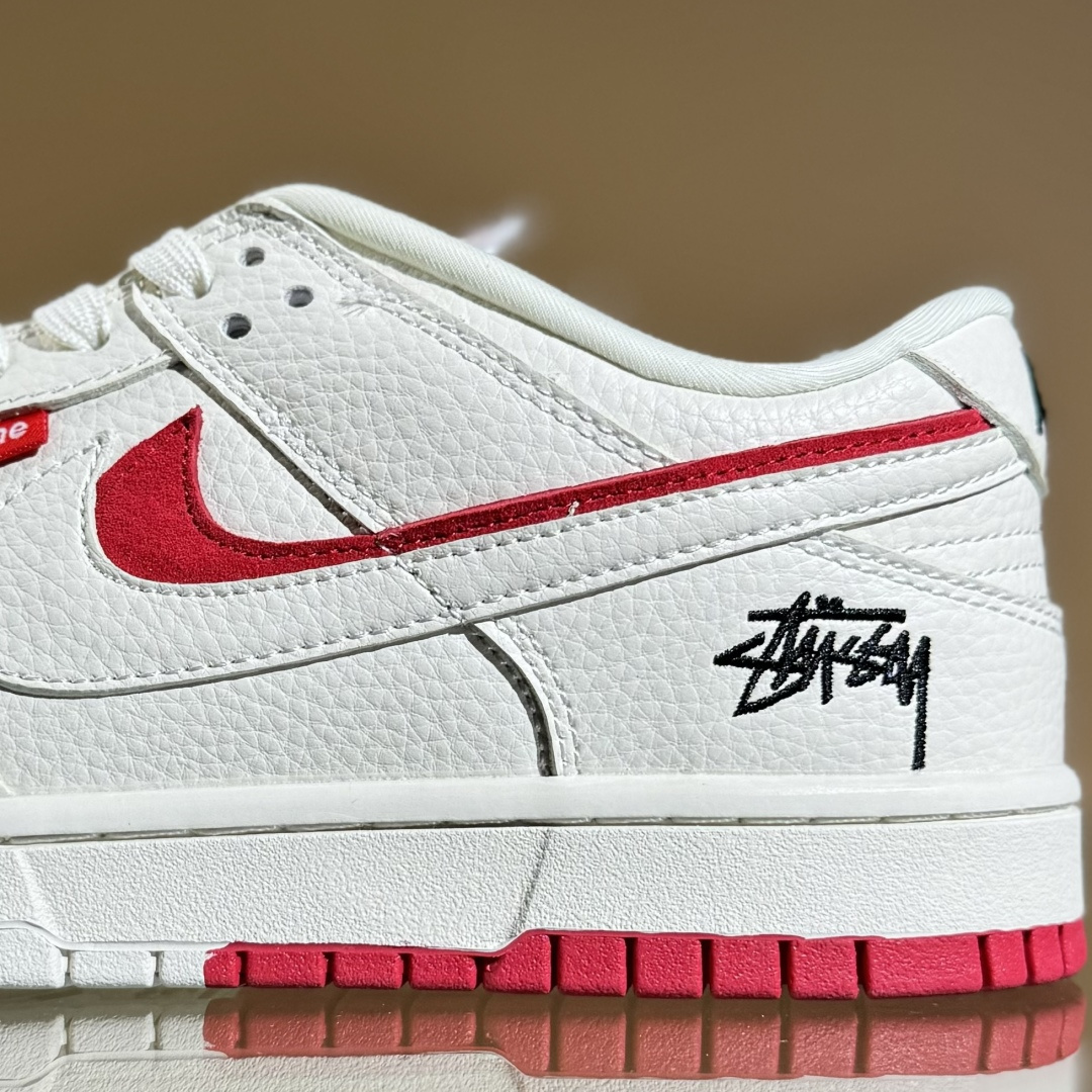 Nike SB Dunk Low 联名 白红双勾 周年高端定制 低帮休闲板鞋 LW1818-119