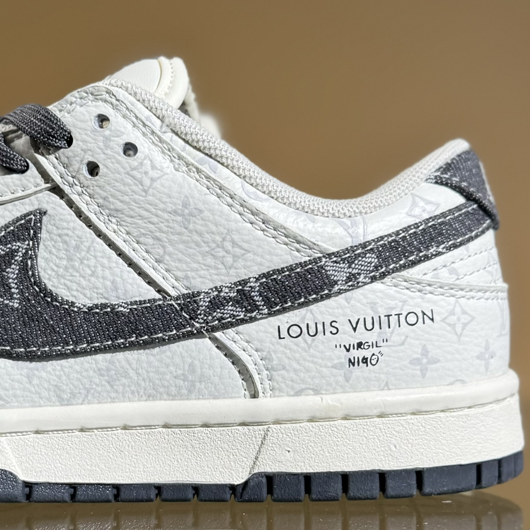 Nike SB Dunk Low LV联名 碳灰牛仔 周年高端定制 低帮休闲板鞋 SC9772-801