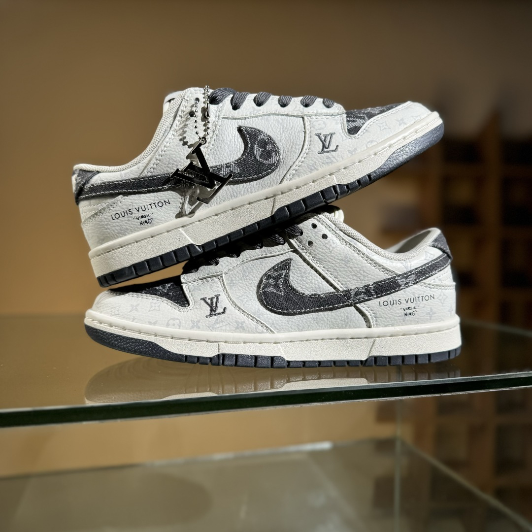Nike SB Dunk Low LV联名 碳灰牛仔 周年高端定制 低帮休闲板鞋 SC9772-801