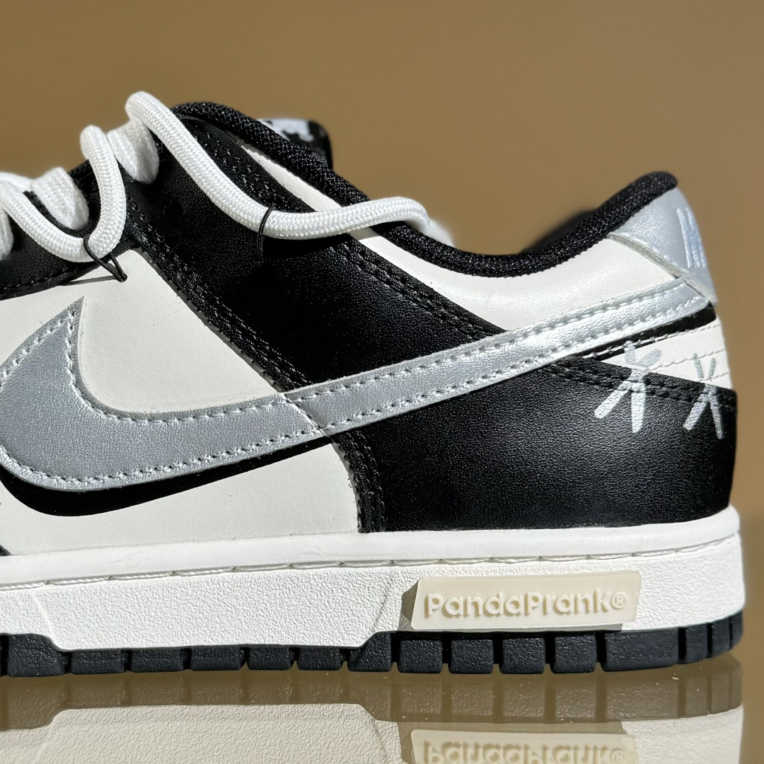 Nike SB Dunk Low XX联名 黑白银绑带 周年高端定制 低帮休闲板鞋 DD1391-100