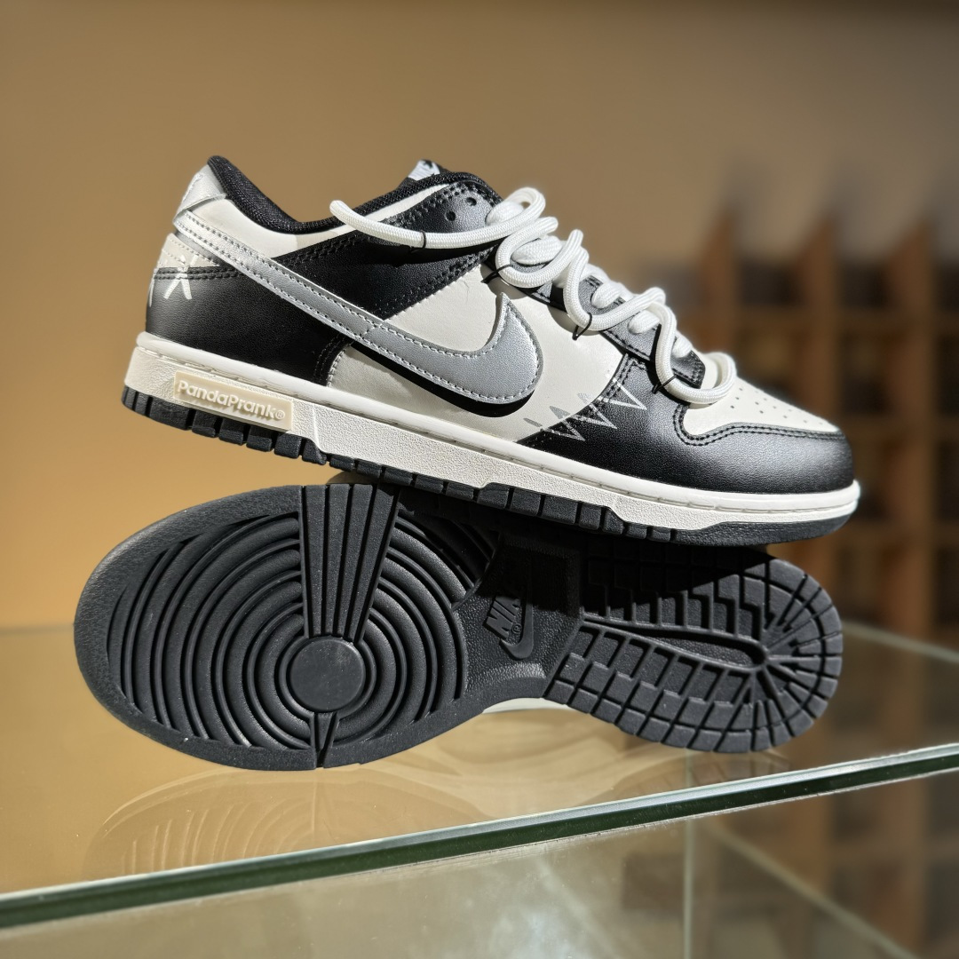 Nike SB Dunk Low XX联名 黑白银绑带 周年高端定制 低帮休闲板鞋 DD1391-100