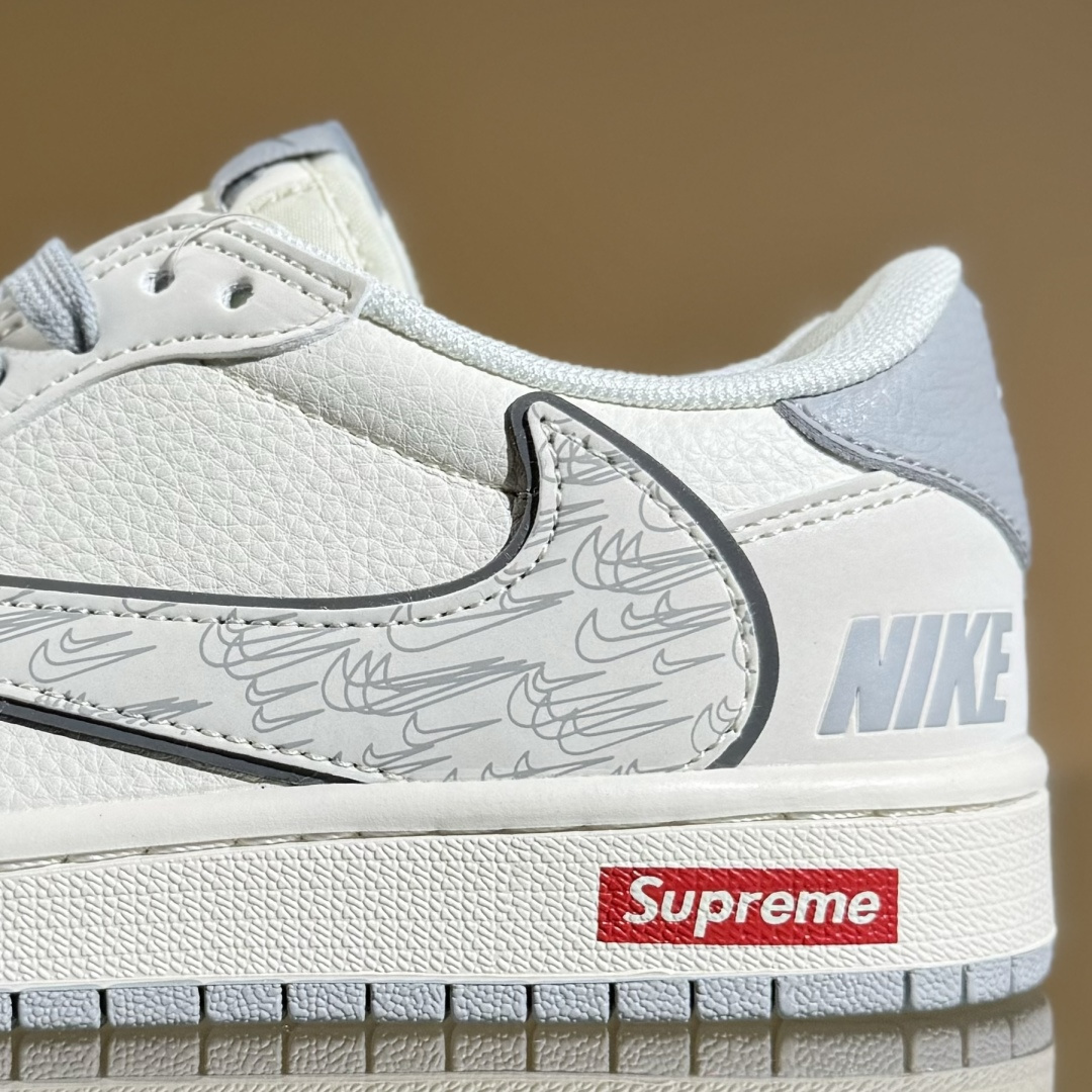 Travis Scott x Fragment Design x Air Jordan 1 Low SP AJ1 乔1 多重灰勾 低帮文化休闲板鞋 XS7089-598