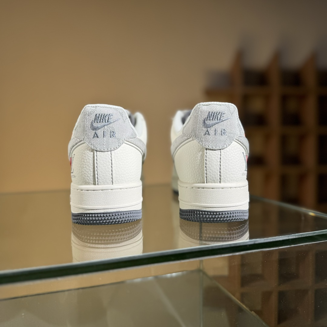 Nike Air Force 1'07 Low LV联名 灰布勾灰底 空军一号低帮休闲板鞋 YX5066-346