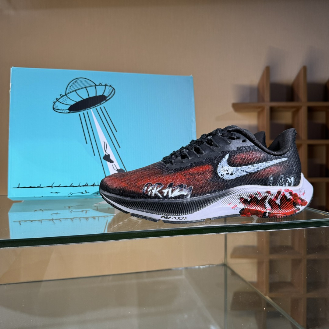 Nike Air Zoom Pegasus Premium 37 虐杀原形 手绘潮流 耐克网面防滑耐磨低帮跑步鞋 BQ9647-022