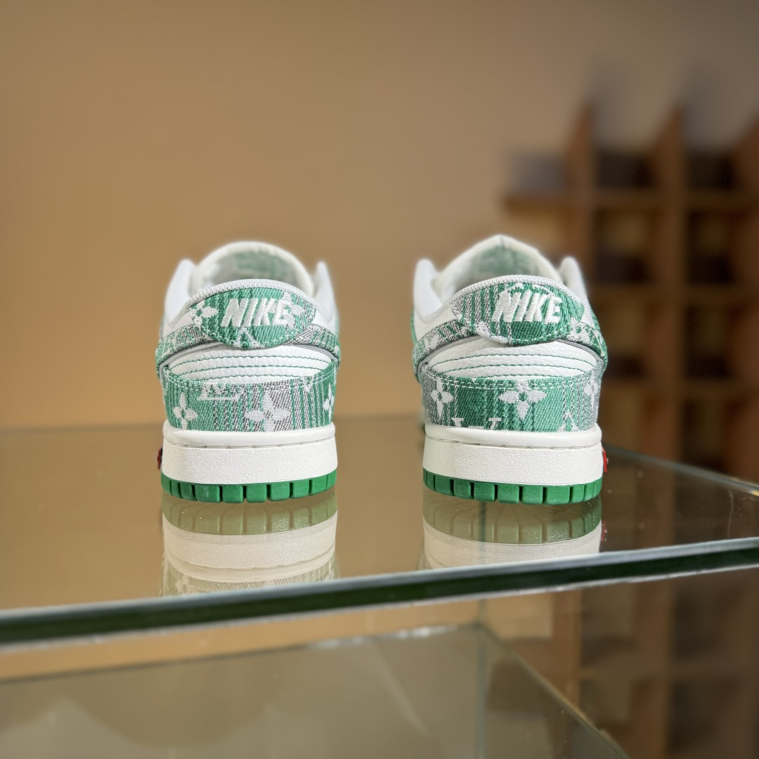 Nike SB Dunk Low LV联名 灰绿牛仔 周年高端定制 低帮休闲板鞋 SC9772-811
