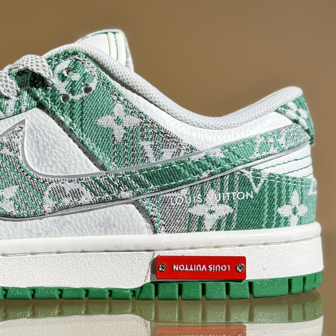 Nike SB Dunk Low LV联名 灰绿牛仔 周年高端定制 低帮休闲板鞋 SC9772-811