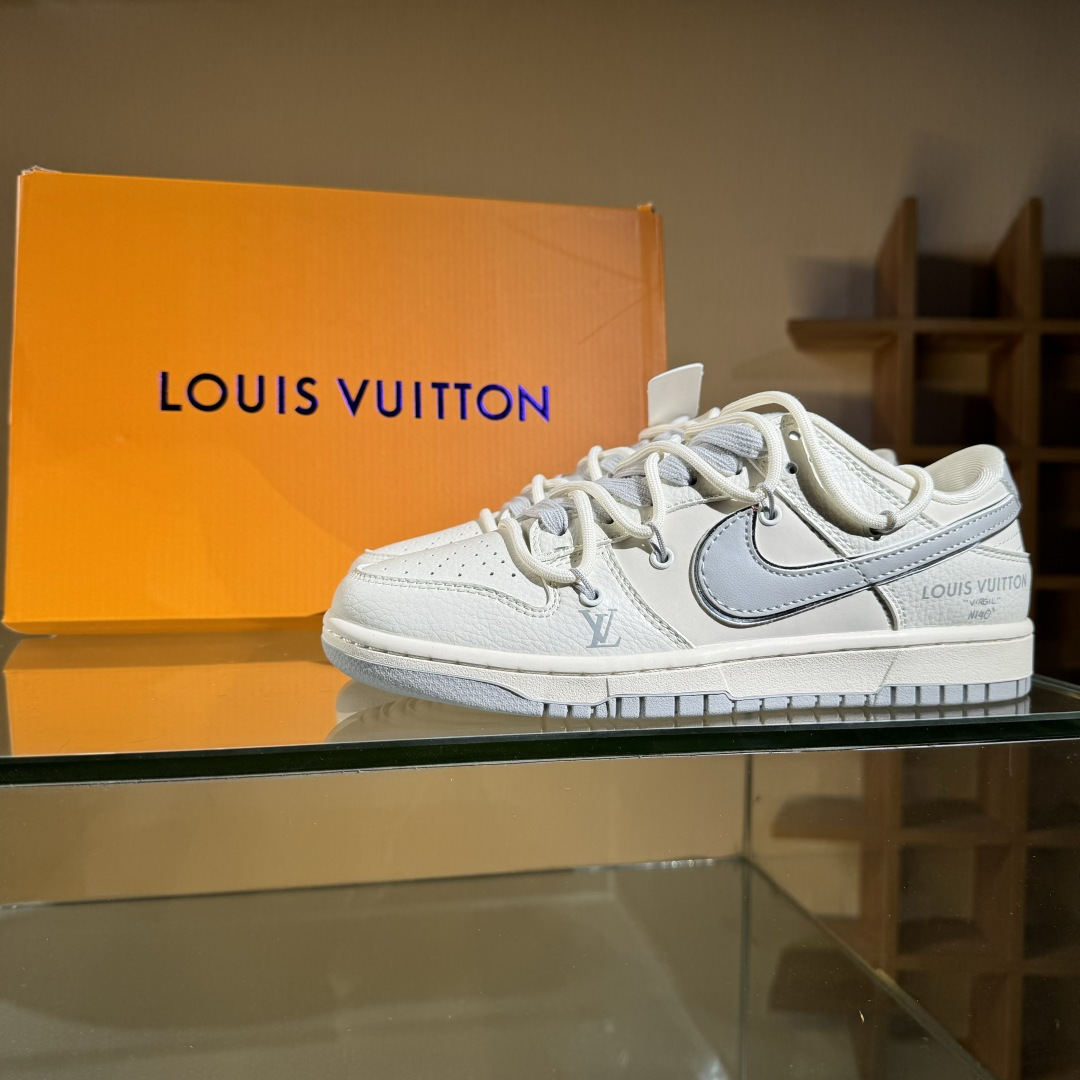 Nike SB Dunk Low LV联名 绑带灰勾 周年高端定制 低帮休闲板鞋 DM6868-092