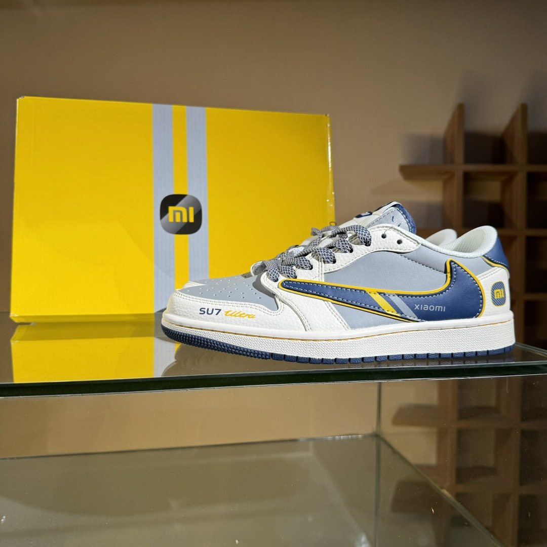 Travis Scott x Fragment Design x Air Jordan 1 Low SP AJ1 乔1 小米联名 流星蓝 低帮文化休闲板鞋 XX3168-212