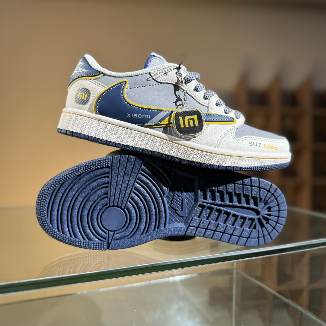 Travis Scott x Fragment Design x Air Jordan 1 Low SP AJ1 乔1 小米联名 流星蓝 低帮文化休闲板鞋 XX3168-212