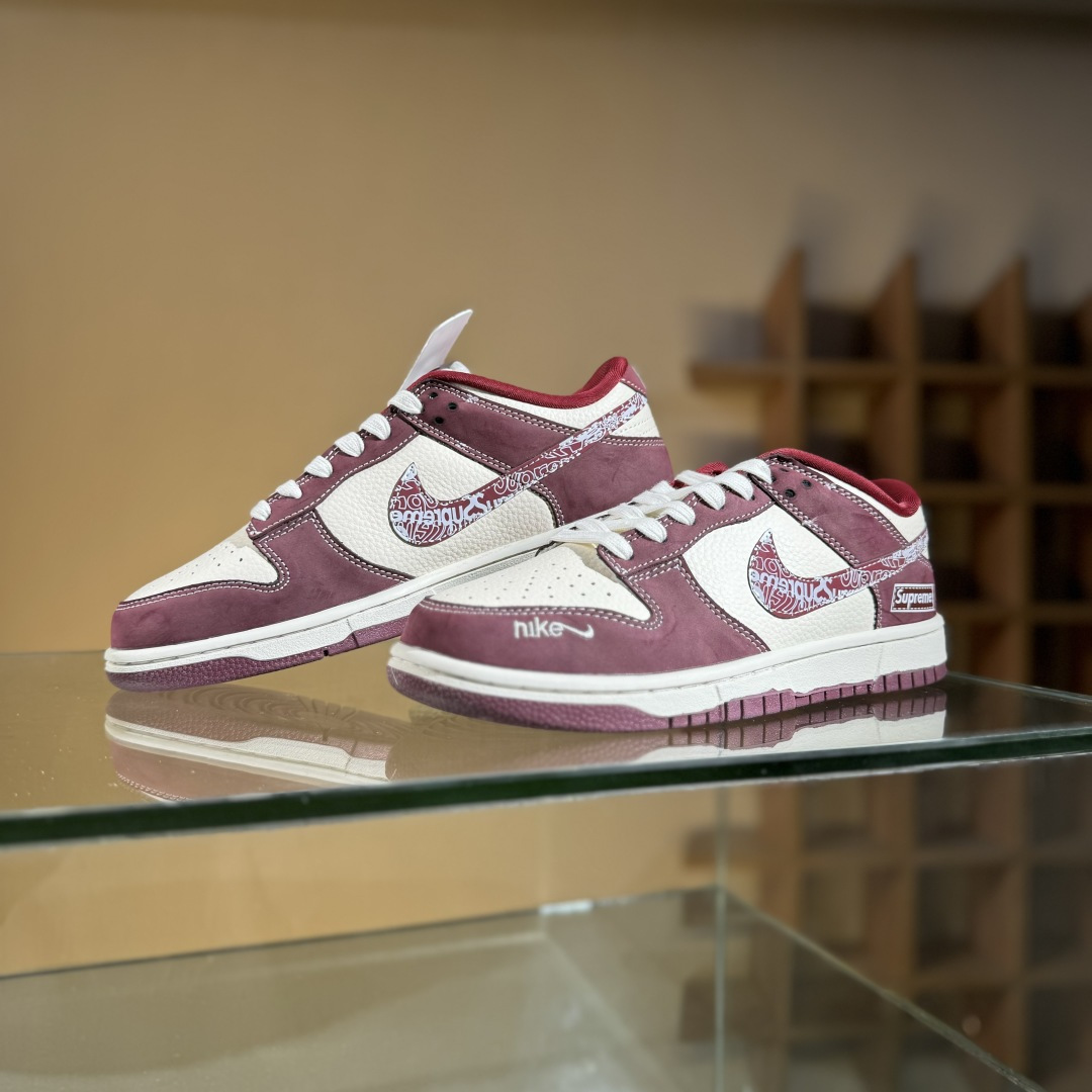 Nike SB Dunk Low Sup联名涂鸦红勾 低帮休闲板鞋 KK1333-047