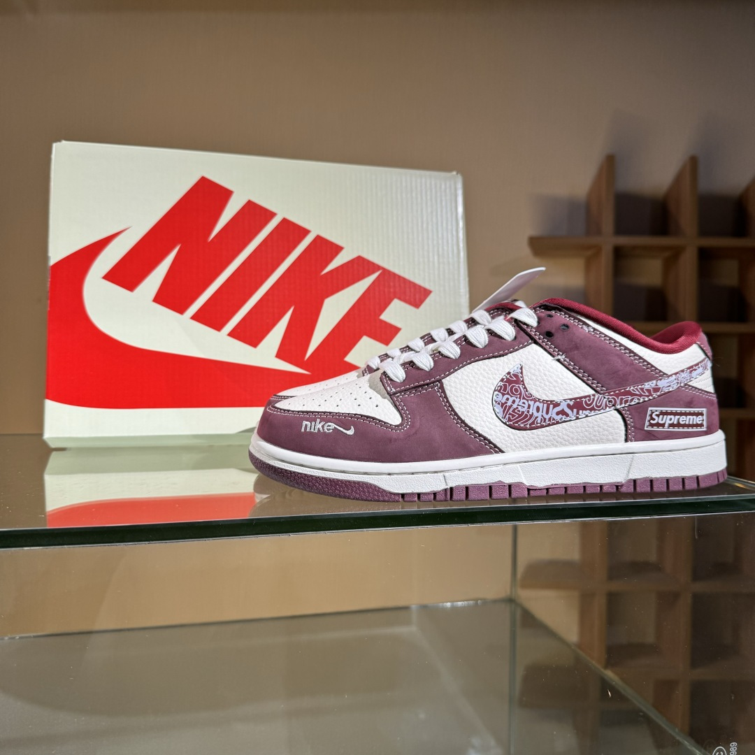 Nike SB Dunk Low Sup联名涂鸦红勾 低帮休闲板鞋 KK1333-047