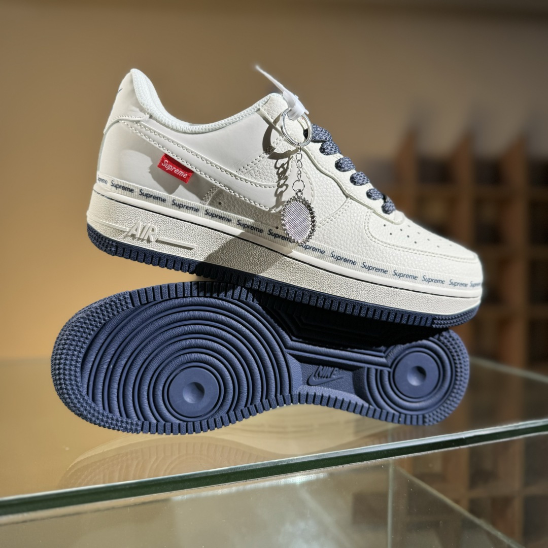 NIke Air Force 1'07 Low Supreme联名 米蓝弹幕 空军一号低帮休闲板鞋 XX3168-203