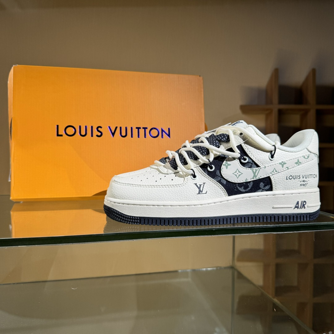 Nike Air Force 1'07 Low LV联名 深蓝底抽绳 空军一号低帮休闲板鞋 DM6868-098