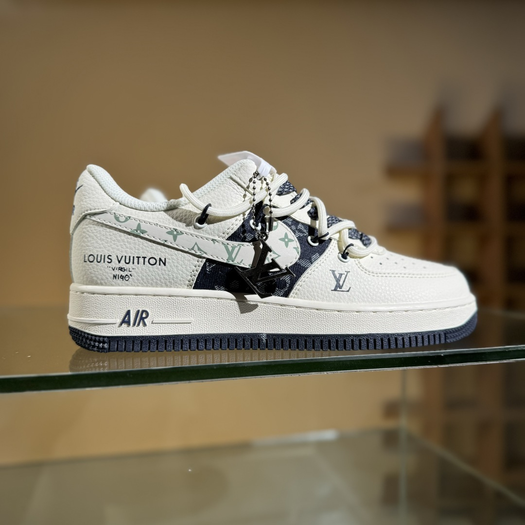 Nike Air Force 1’07 Low LV联名 深蓝底抽绳 空军一号低帮休闲板鞋 DM6868-098