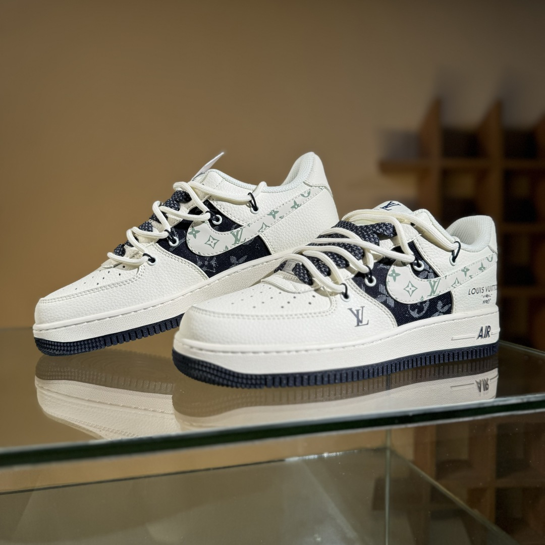 Nike Air Force 1'07 Low LV联名 深蓝底抽绳 空军一号低帮休闲板鞋 DM6868-098