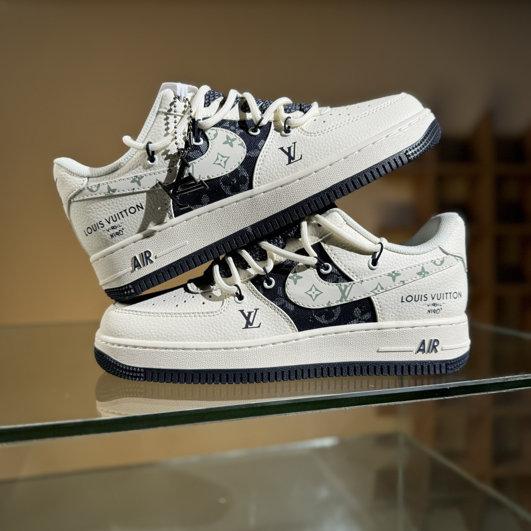 Nike Air Force 1'07 Low LV联名 深蓝底抽绳 空军一号低帮休闲板鞋 DM6868-098