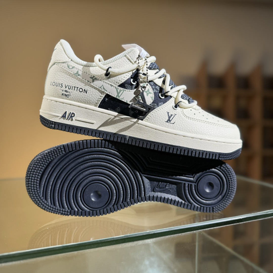 Nike Air Force 1'07 Low LV联名 深蓝底抽绳 空军一号低帮休闲板鞋 DM6868-098