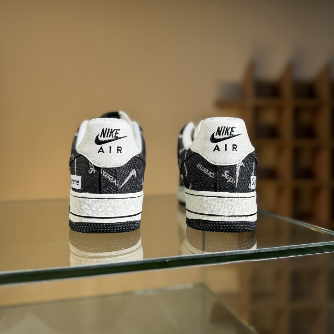 Nike Air Force 1'07 Low Sup联名 黑牛仔小白勾 空军一号低帮休闲板鞋 LW9279-010