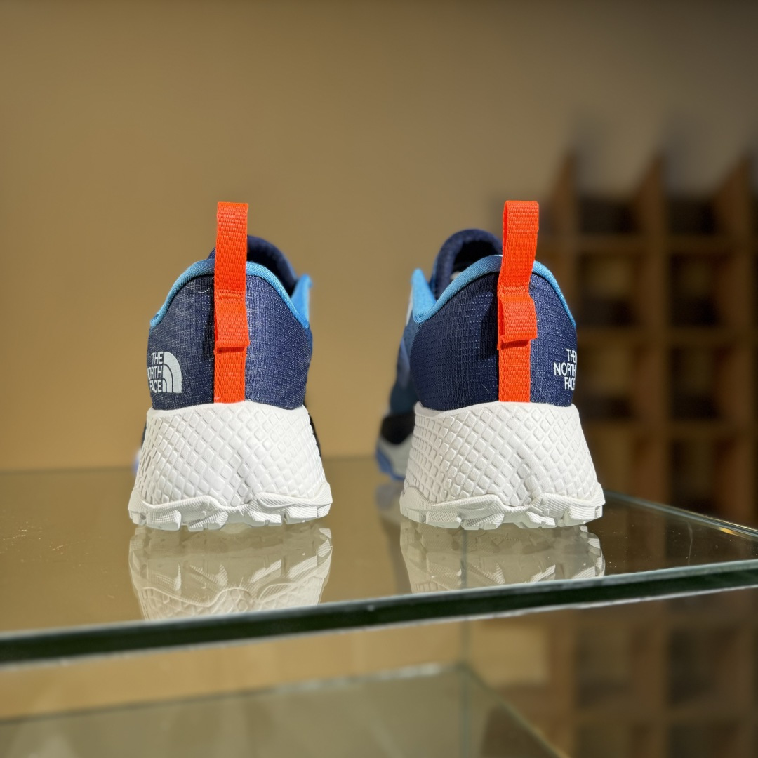 北面The North Face Altamesa 500 蓝色 圆头系带减震耐磨低帮越野徒步鞋