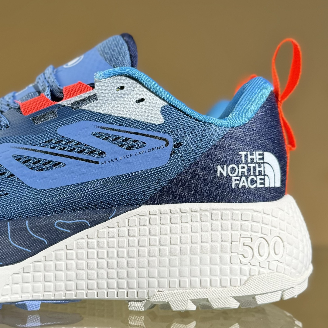 北面The North Face Altamesa 500 蓝色 圆头系带减震耐磨低帮越野徒步鞋