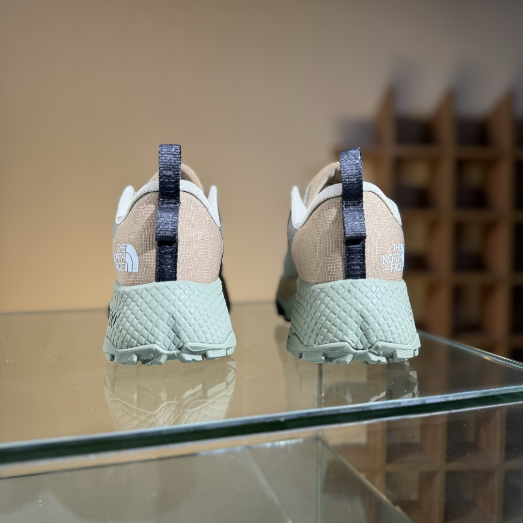 北面The North Face Altamesa 500 绿色 圆头系带减震耐磨低帮越野徒步鞋
