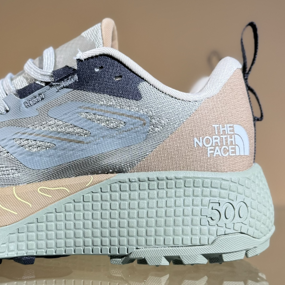 北面The North Face Altamesa 500 绿色 圆头系带减震耐磨低帮越野徒步鞋