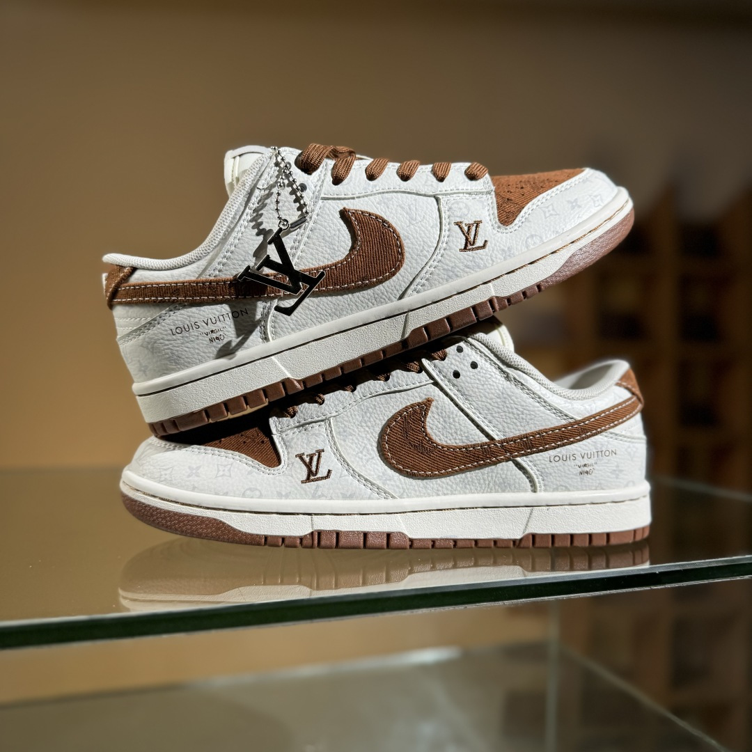 Nike SB Dunk Low LV联名 咖啡牛仔 周年高端定制 低帮休闲板鞋 SC9772-806
