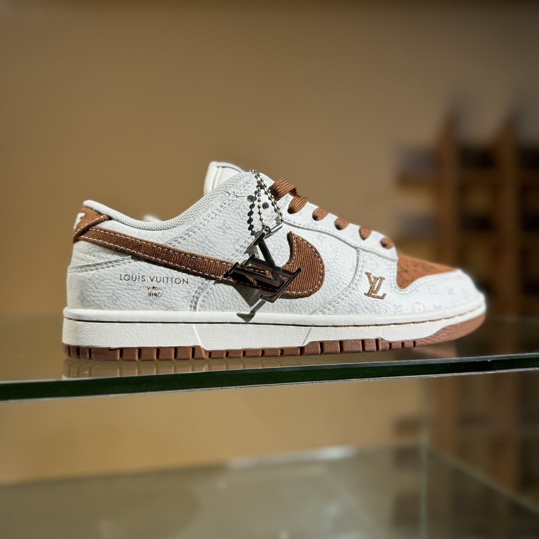 Nike SB Dunk Low LV联名 咖啡牛仔 周年高端定制 低帮休闲板鞋 SC9772-806