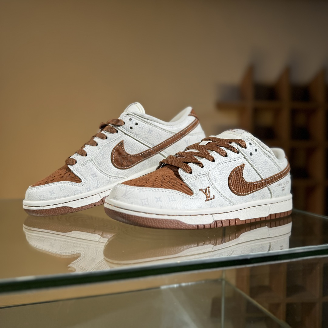 Nike SB Dunk Low LV联名 咖啡牛仔 周年高端定制 低帮休闲板鞋 SC9772-806