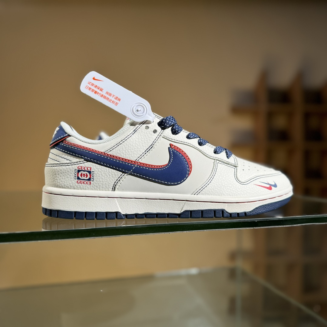 Nike SB Dunk Low 古驰联名 红蓝双勾 周年高端定制 低帮休闲板鞋 XS6089-607