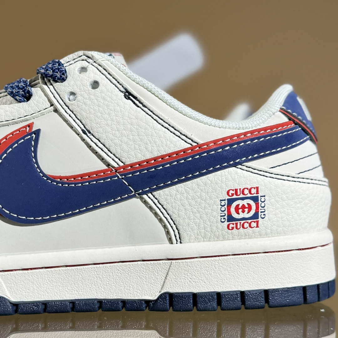 Nike SB Dunk Low 古驰联名 红蓝双勾 周年高端定制 低帮休闲板鞋 XS6089-607