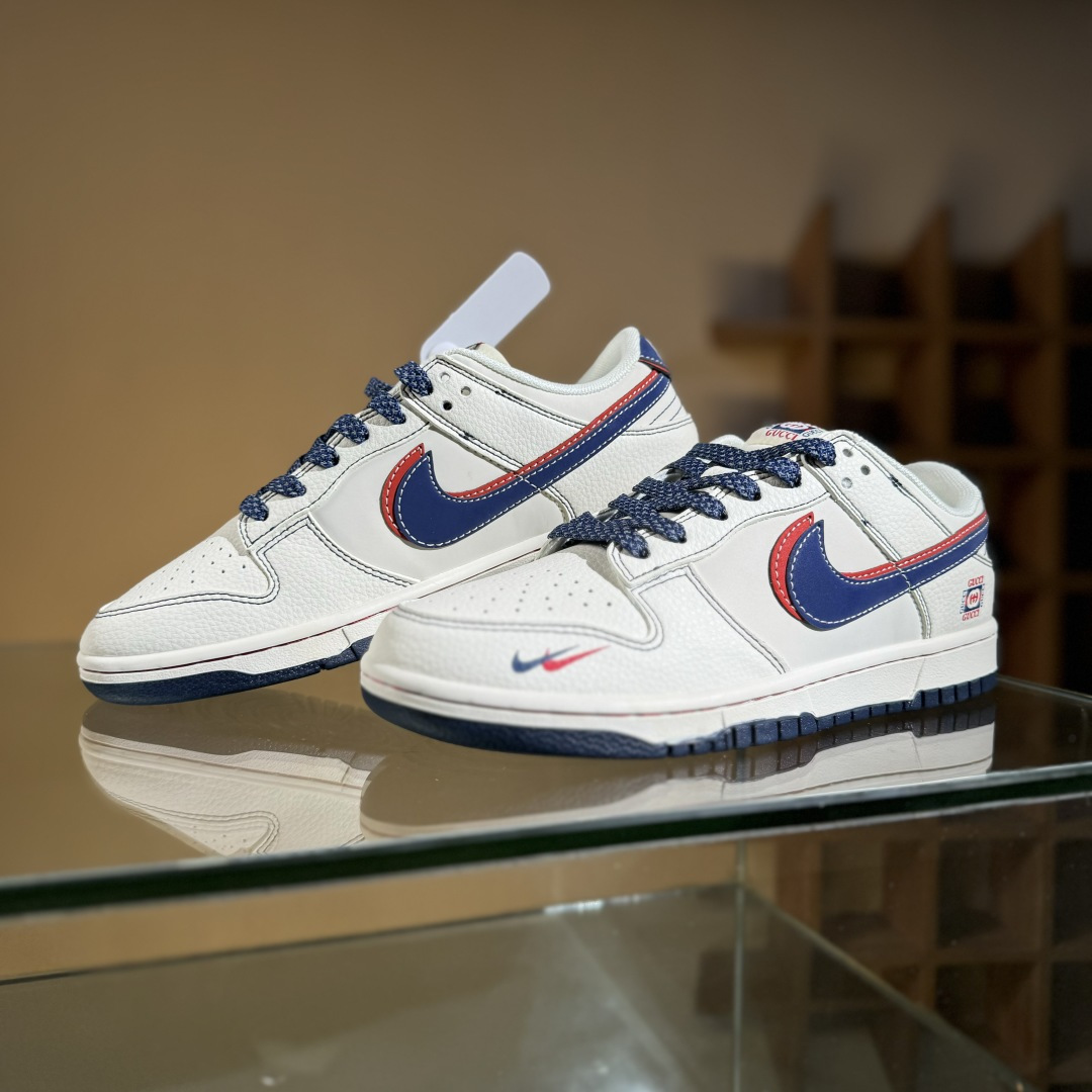 Nike SB Dunk Low 古驰联名 红蓝双勾 周年高端定制 低帮休闲板鞋 XS6089-607