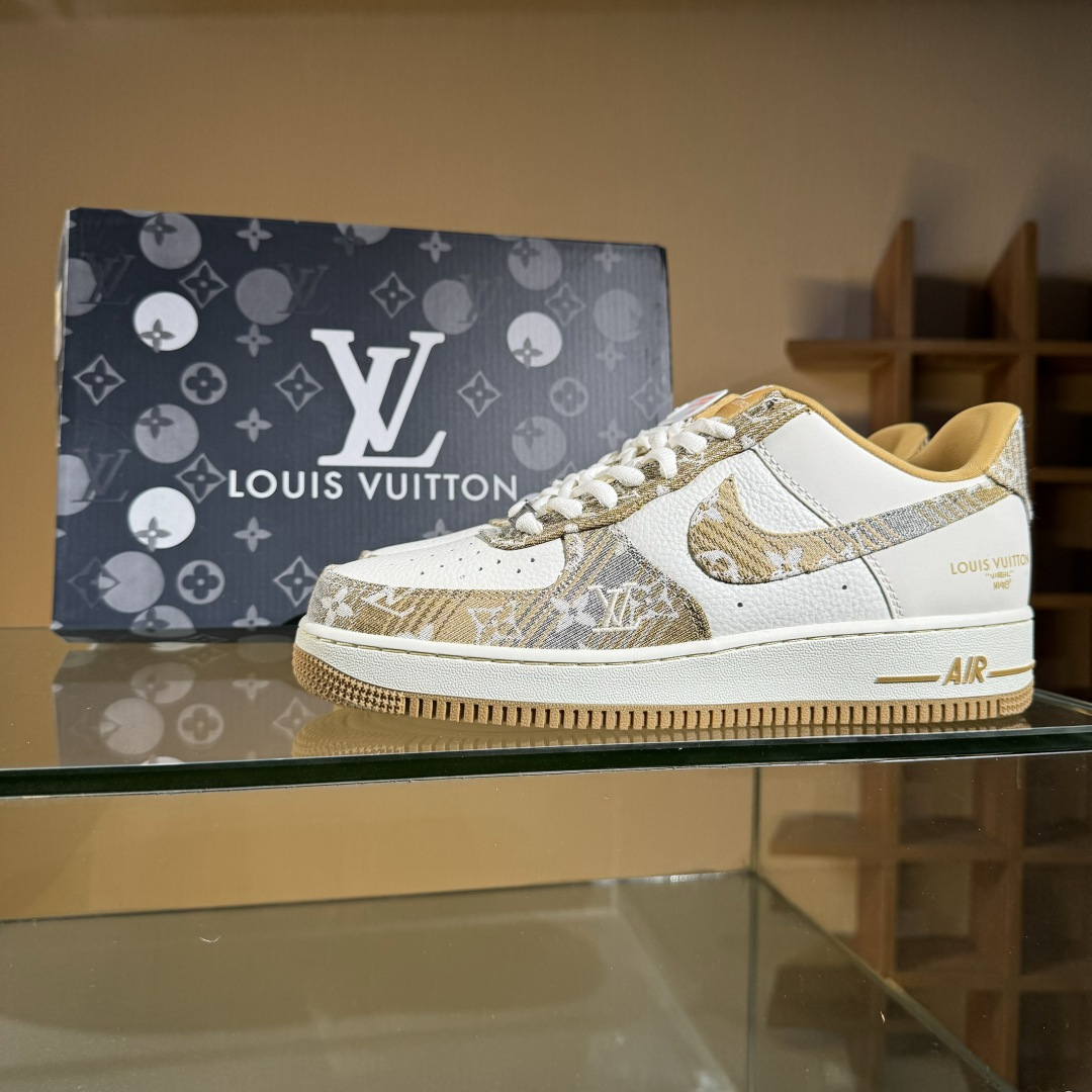 Nike Air Force 1'07 Low LV联名 卡其灰牛仔 空军一号低帮休闲运动板鞋 SC9207-542